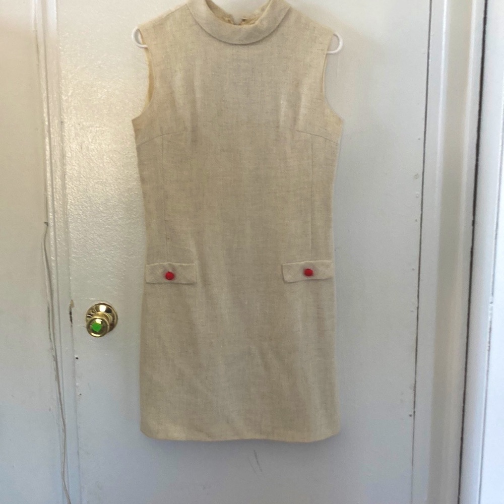 Vintage linen 60’s shift dress